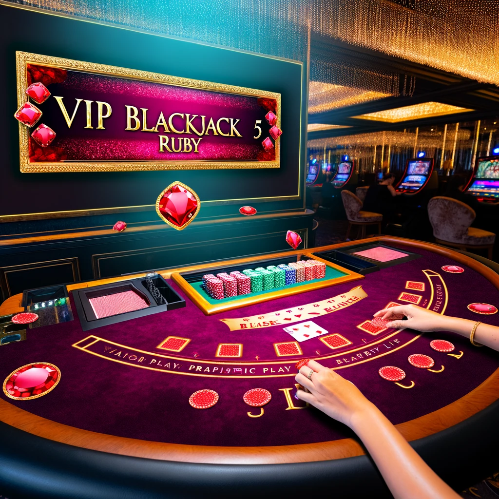 Ontsluit de elite blackjack-ervaring met VIP Blackjack 5 - Ruby van Pragmatic Play Live, een symbool van luxe in de Nederlandse online casinowereld.